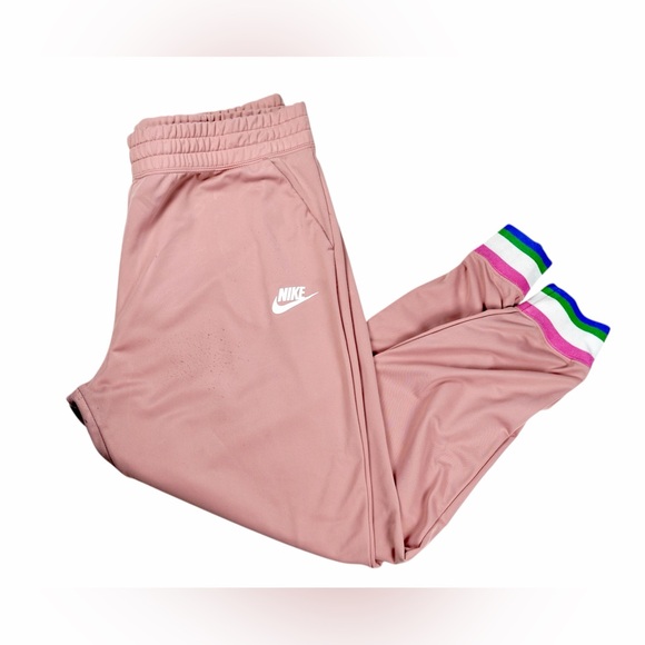 Nike Women’s Track Joggers Dusty Rose Pink w/ Stripe Cuffs – Size XL - Picture 8 of 14